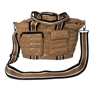 Think Royln Quilted Puffer Crossbody Bag Tote Handbag Messenger Purse Medium